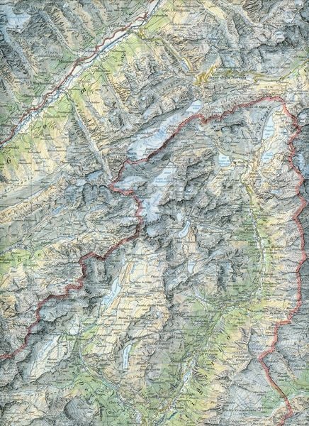 Produktbild: Swisstopo 1 : 100 000 Oberwallis