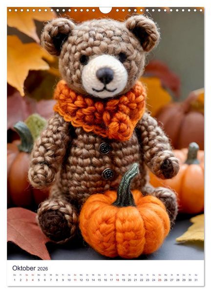 Produktbild: Teddys aus Wolle (Wandkalender 2026 DIN A3 hoch), CALVENDO Monatskalender