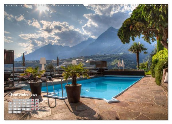 Produktbild: Meraner Land: alpin-mediterranes Lebensgef&uuml;hl (hochwertiger Premium Wandkalender 2026 DIN A2 quer), Kunstdruck in Hochglanz