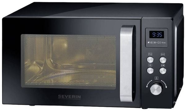 Produktbild: Severin 7752 Mikrowelle Schwarz 900 W Grillfunktion, Hei&szlig;luft-Funktion