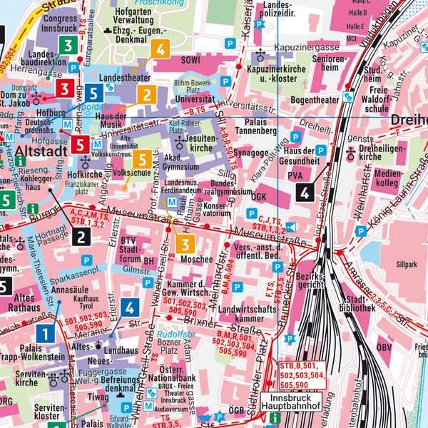 Produktbild: freytag & berndt Innenstadtplan Innsbruck 1:8.000