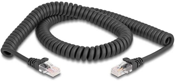 Produktbild: Delock 87993 RJ45 Patchkabel CAT 5e 2.00m Schwarz 1St.