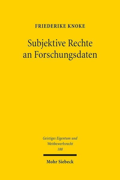 Produktbild: Subjektive Rechte an Forschungsdaten