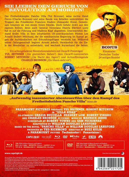 Produktbild: Pancho Villa reitet (Rio Morte) - 2-Disc Limited Collector's Edition im Mediabook (+ DVD)