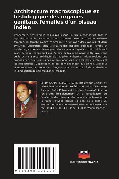 Produktbild: Architecture macroscopique et histologique des organes g&eacute;nitaux femelles d'un oiseau indien