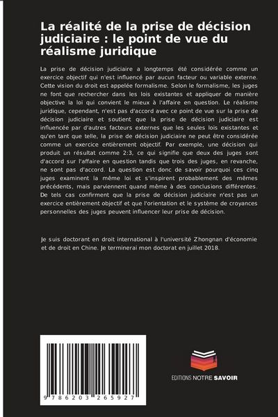 Produktbild: La r&eacute;alit&eacute; de la prise de d&eacute;cision judiciaire : le point de vue du r&eacute;alisme juridique