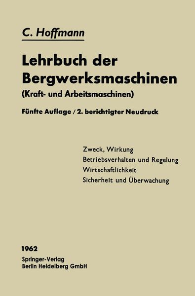 Produktbild: Lehrbuch der Bergwerksmaschinen