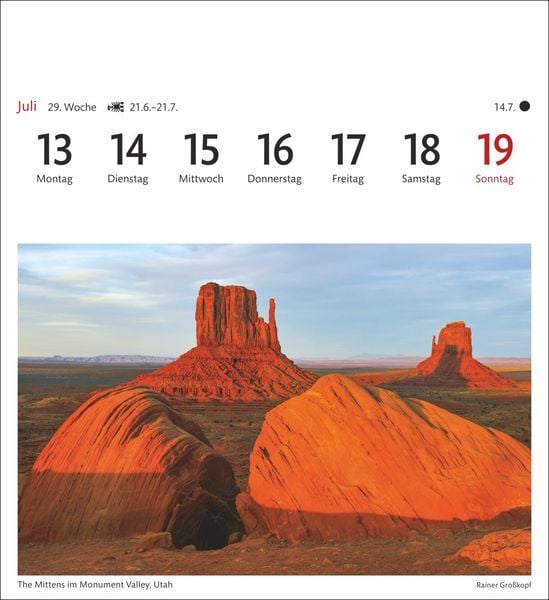 Produktbild: USA Sehnsuchtskalender 2026 - Wochenkalender mit 53 Postkarten