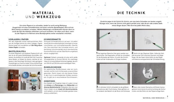 Produktbild: Set: Christmas Papercut &ndash; Die Vorlagenmappe mit Anleitung und 20 weihnachtlichen Papierschnitt-Motiven zum Sofort-Loslegen