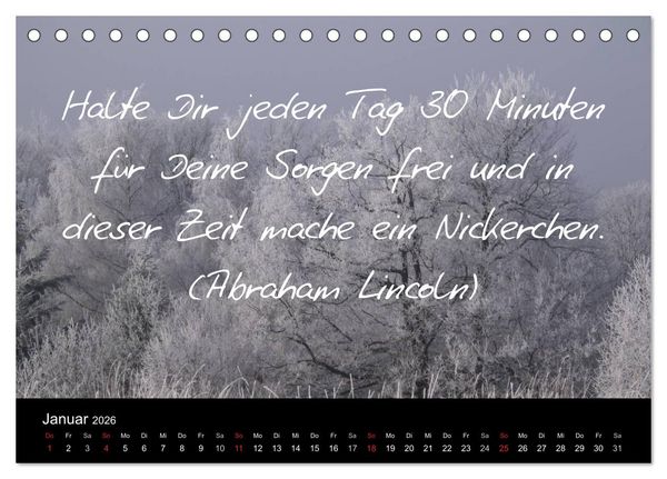 Produktbild: Positiv durch&acute;s Jahr (Tischkalender 2026 DIN A5 quer), CALVENDO Monatskalender