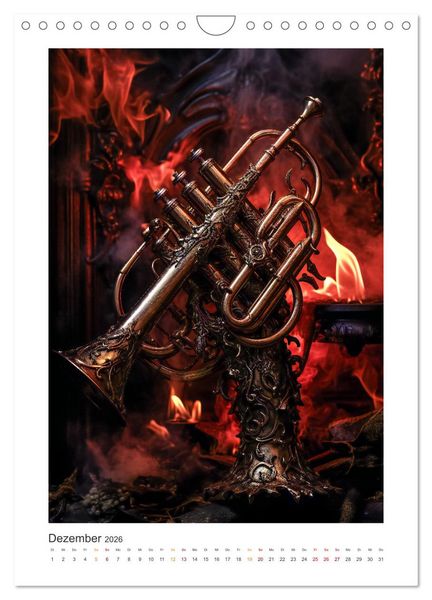 Produktbild: Musik on Fire (Wandkalender 2026 DIN A4 hoch), CALVENDO Monatskalender