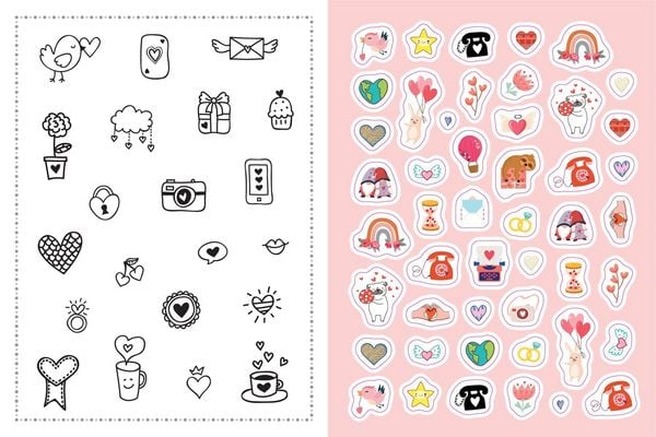 Produktbild: Stickerbuch Love I &Uuml;ber 1000 Sticker