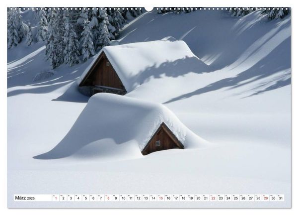 Produktbild: Winterm&auml;rchen Landschaften im Schnee (hochwertiger Premium Wandkalender 2026 DIN A2 quer), Kunstdruck in Hochglanz