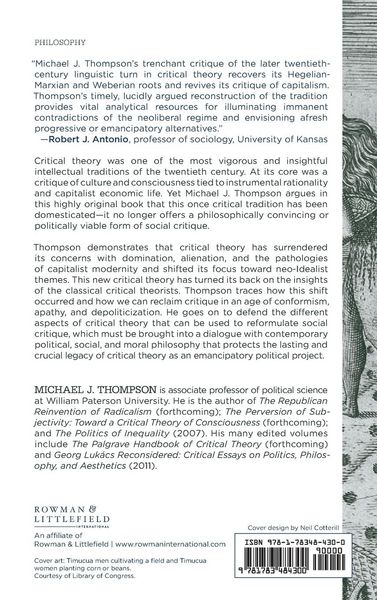 Produktbild: Domestication of Critical Theory