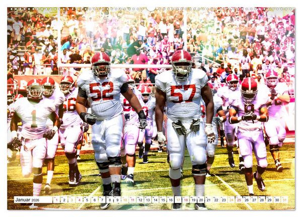 Produktbild: American Football - Power (hochwertiger Premium Wandkalender 2026 DIN A2 quer), Kunstdruck in Hochglanz