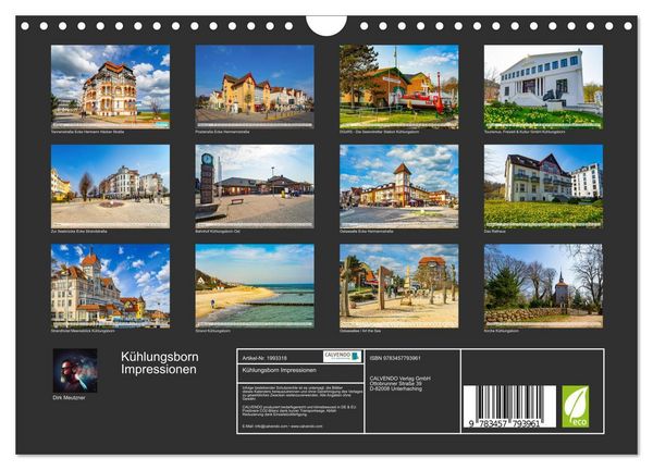 Produktbild: K&uuml;hlungsborn Impressionen (Wandkalender 2026 DIN A4 quer), CALVENDO Monatskalender