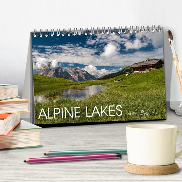Produktbild: Alpine lakes on the Dolomites (Desk Calendar 2026 DIN A5 landscape), CALVENDO 12 Month DeskCalendar