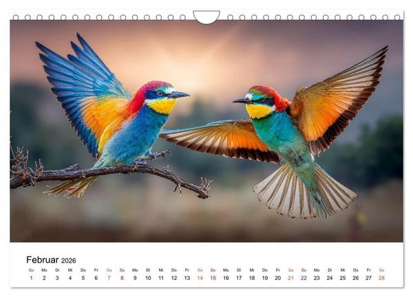 Produktbild: Bienenfresser - im Flug der Farben (Wandkalender 2026 DIN A4 quer), CALVENDO Monatskalender