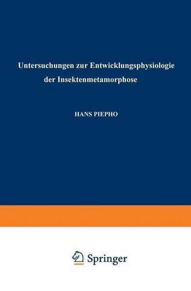 Produktbild: Untersuchungen zur Entwicklungsphysiologie der Insektenmetamorphose