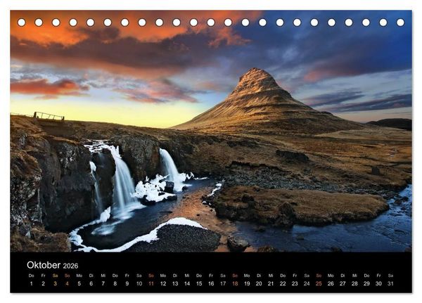 Produktbild: Island - wundervolle Weite (Tischkalender 2026 DIN A5 quer), CALVENDO Monatskalender