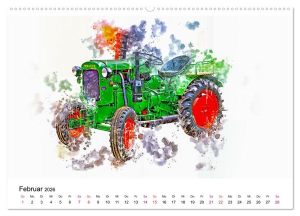 Produktbild: Traktoren Oldtimer Legenden (Wandkalender 2026 DIN A2 quer), CALVENDO Monatskalender
