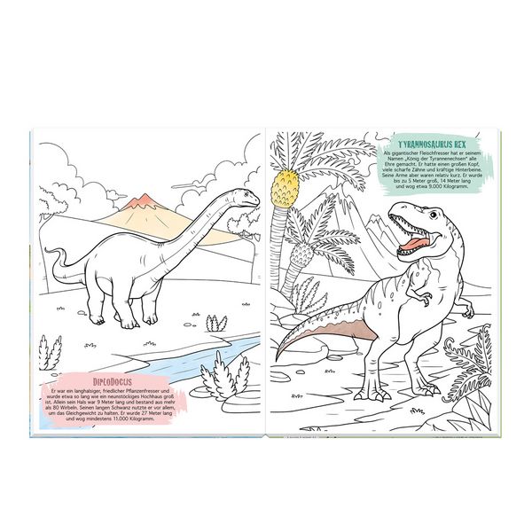 Produktbild: TR&Ouml;TSCH - Malbuch Dinosaurier Mal- und Spielspa&szlig; S2 Malbuch mit Spielzeug| Ab 3 Jahren