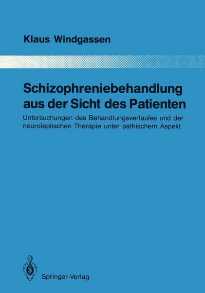 Produktbild: Schizophreniebehandlung aus der Sicht des Patienten