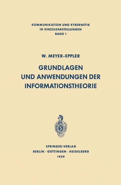 Produktbild: Grundlagen und Anwendungen der Informationstheorie