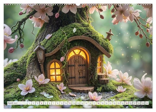 Produktbild: Die geheimen Lichter der Feenh&auml;user - Verborgene Welt im Zauberwald. (Wandkalender 2027 DIN A2 quer), CALVENDO Monatskalender
