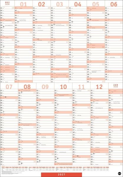 Produktbild: Mega-Posterplaner, rot 2027