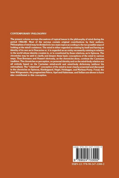 Produktbild: Philosophy of Mind/Philosophie de l&rsquo;esprit