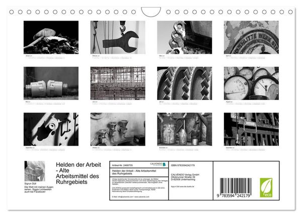 Produktbild: Helden der Arbeit - Alte Arbeitsmittel des Ruhrgebiets (Wandkalender 2027 DIN A4 quer), CALVENDO Monatskalender