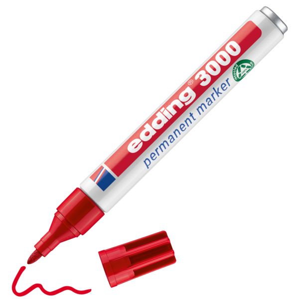 Produktbild: edding Permanentmarker 3000 rot 1,5-3mm