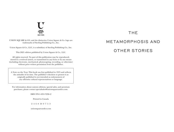 Produktbild: The Metamorphosis and Other Stories