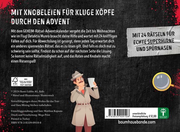 Produktbild: Geheim! - Der R&auml;tsel-Adventskalender
