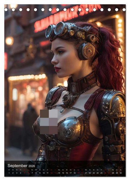 Produktbild: Steampunk - Stadtleben - Rotlichtviertel (Tischkalender 2026 DIN A5 hoch), CALVENDO Monatskalender