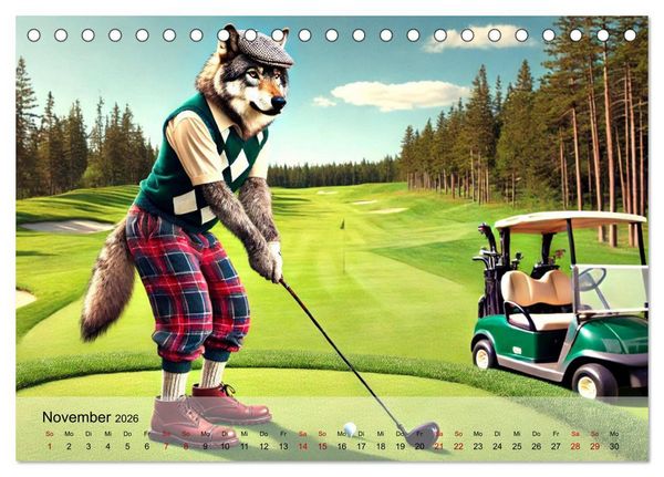 Produktbild: Tierische Illusionen - Humorvolle Tierfantasien (Tischkalender 2026 DIN A5 quer), CALVENDO Monatskalender