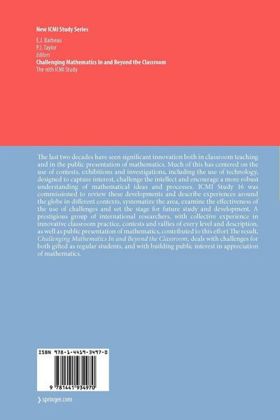 Produktbild: Challenging Mathematics In and Beyond the Classroom