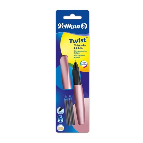 Produktbild: Pelikan Tintenroller Twist, Girly Rose, universell f&uuml;r Rechts- und Linksh&auml;nder