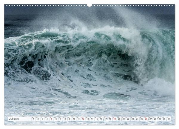 Produktbild: WASSERBERGE - Die Riesenwellen von Nazar&eacute; (hochwertiger Premium Wandkalender 2026 DIN A2 quer), Kunstdruck in Hochglanz