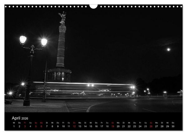 Produktbild: BLACK 'N WHITE (Wandkalender 2026 DIN A3 quer), CALVENDO Monatskalender