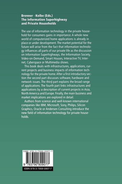 Produktbild: The Information Superhighway and Private Households