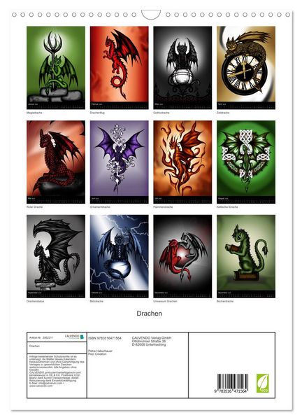 Produktbild: Drachen (Wandkalender 2026 DIN A3 hoch), CALVENDO Monatskalender