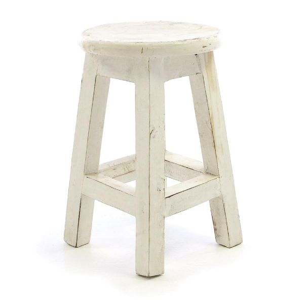 Produktbild: Vintage Hocker wei&szlig;