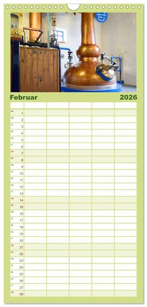 Produktbild: Familienplaner 2026 - Islay - Heimat des Malt Whisky mit 5 Spalten (Wandkalender, 21 x 45 cm) CALVENDO
