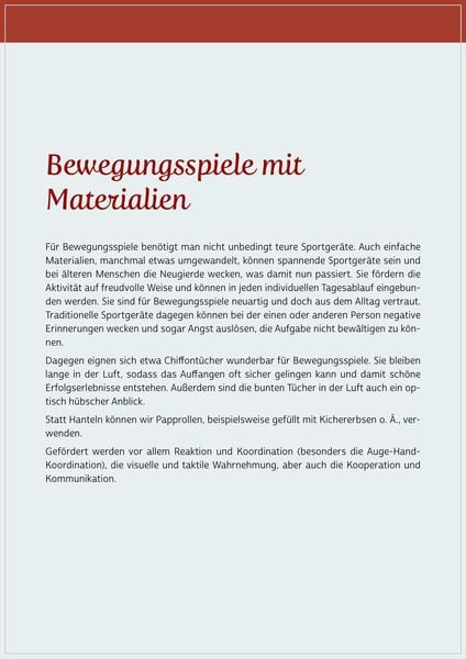 Produktbild: Aktives Ged&auml;chtnistraining f&uuml;r Senioren mit Bewegungen. So halten Sie Kopf und K&ouml;rper fit