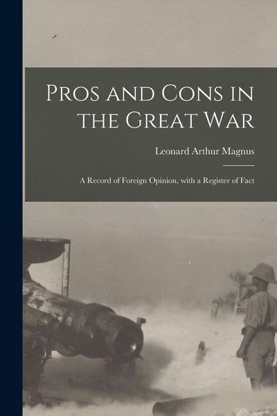 Produktbild: Pros and Cons in the Great War