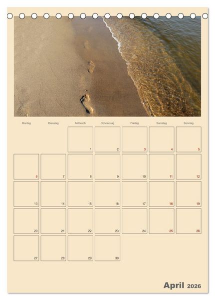 Produktbild: Usedom Ostsee - Terminplaner (Tischkalender 2026 DIN A5 hoch), CALVENDO Monatskalender
