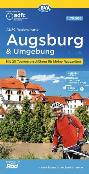 Produktbild: BVA ADFC Regionalkarte Augsburg und Umgebung 1:75.000