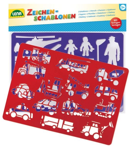 Produktbild: Zeichenschablone Fahrzeuge + Menschen, Beutel